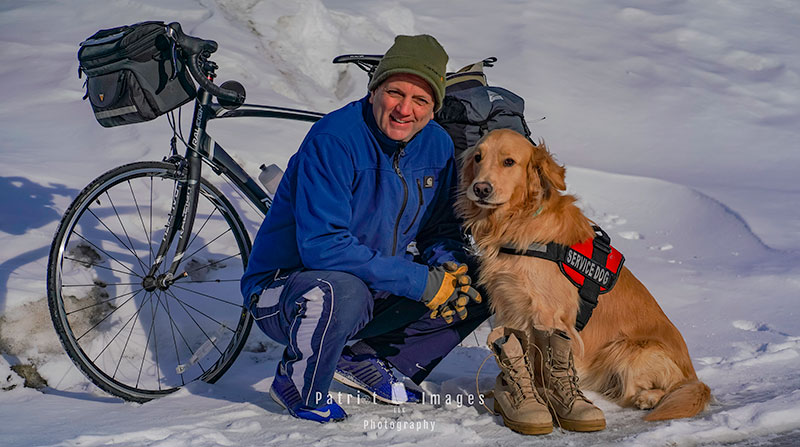 Duty Calls: Army veteran bikes 3,500 miles to aid Woofs for Warriors